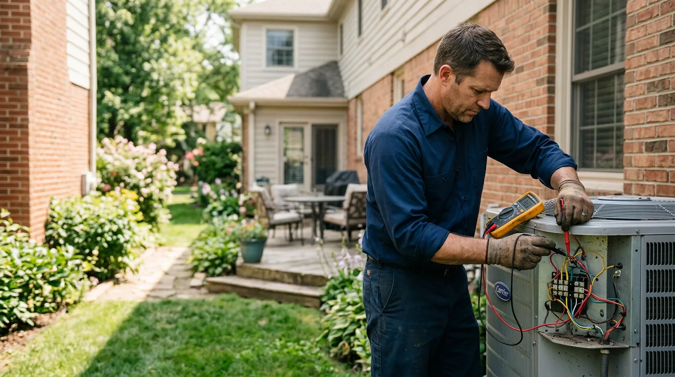 HVAC technician working near Sandston, VA